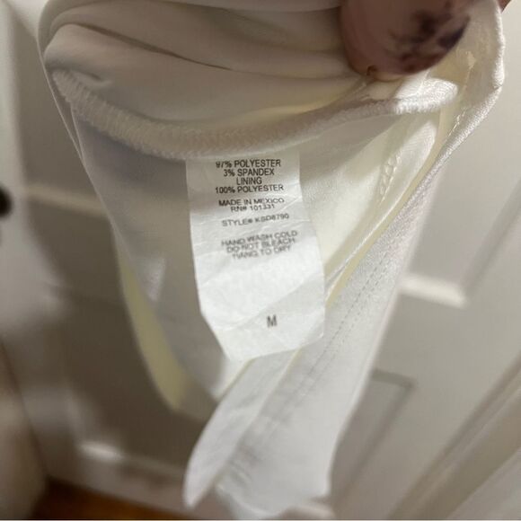 Sarah LA White Grecian Style Mini Cocktail Dress Womens Medium - Picture 12 of 12